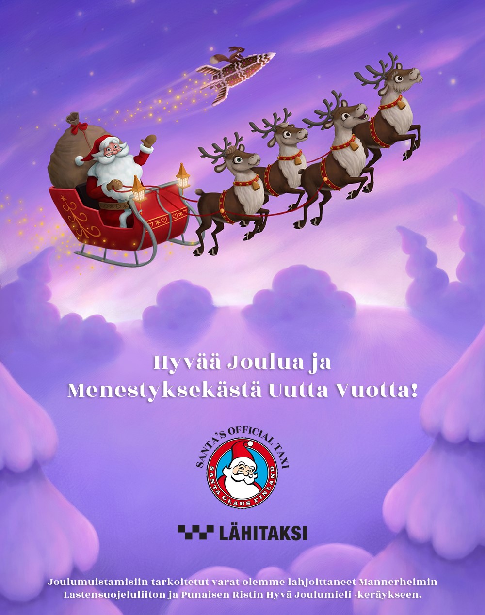 Lähitaksi joulukortti